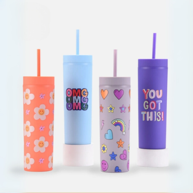 Personalised Name Cup With Lid and Straw