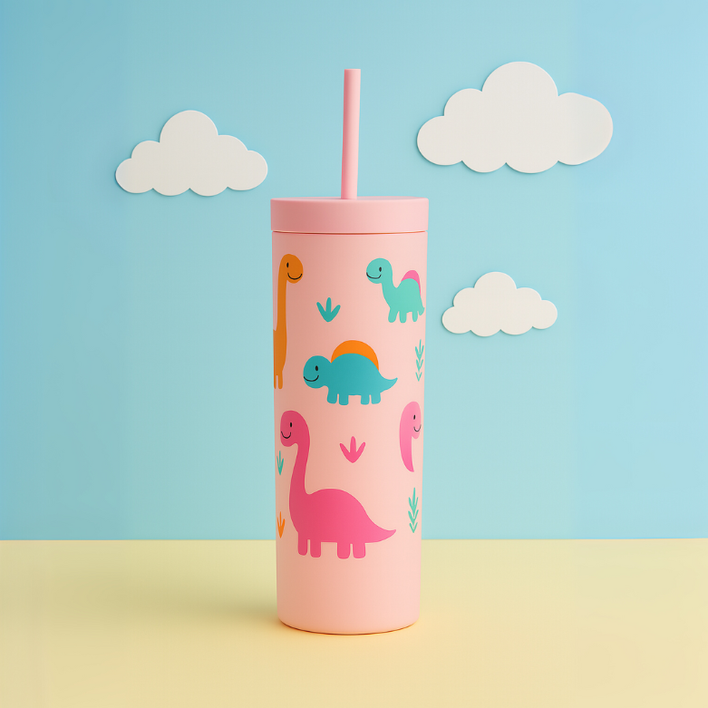 Personalised Name Cup With Lid and Straw